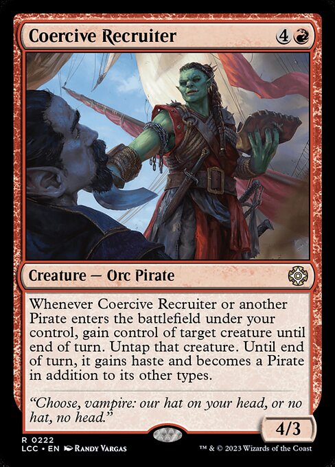 Coercive Recruiter card used in Admiral Beckett Brass