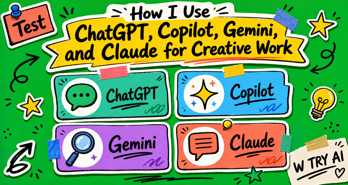 How I Use ChatGPT, Copilot, Gemini, and Claude for Creative Work